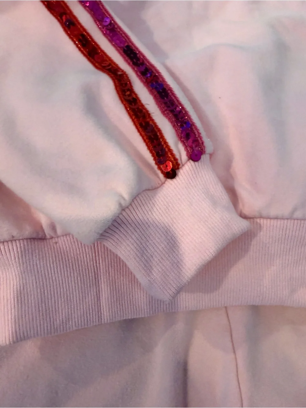 Lola + the boys Pink 'Wicked' Sequin Hoodie & Jogger Set size kids 6